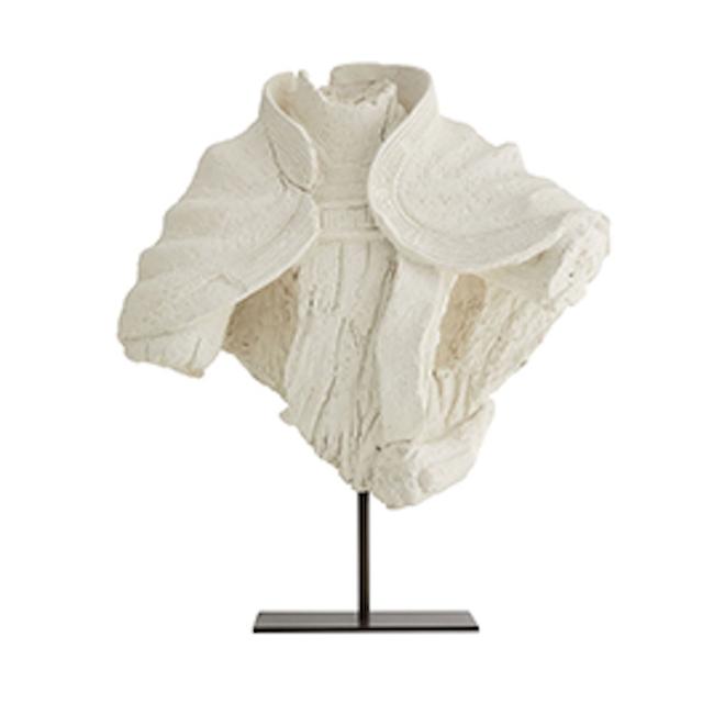 Replica ancient Roman bust on stand by Arteriors