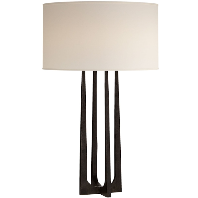 Scala Hand-forged aged iron table lamp by Visual Comfort & Co.