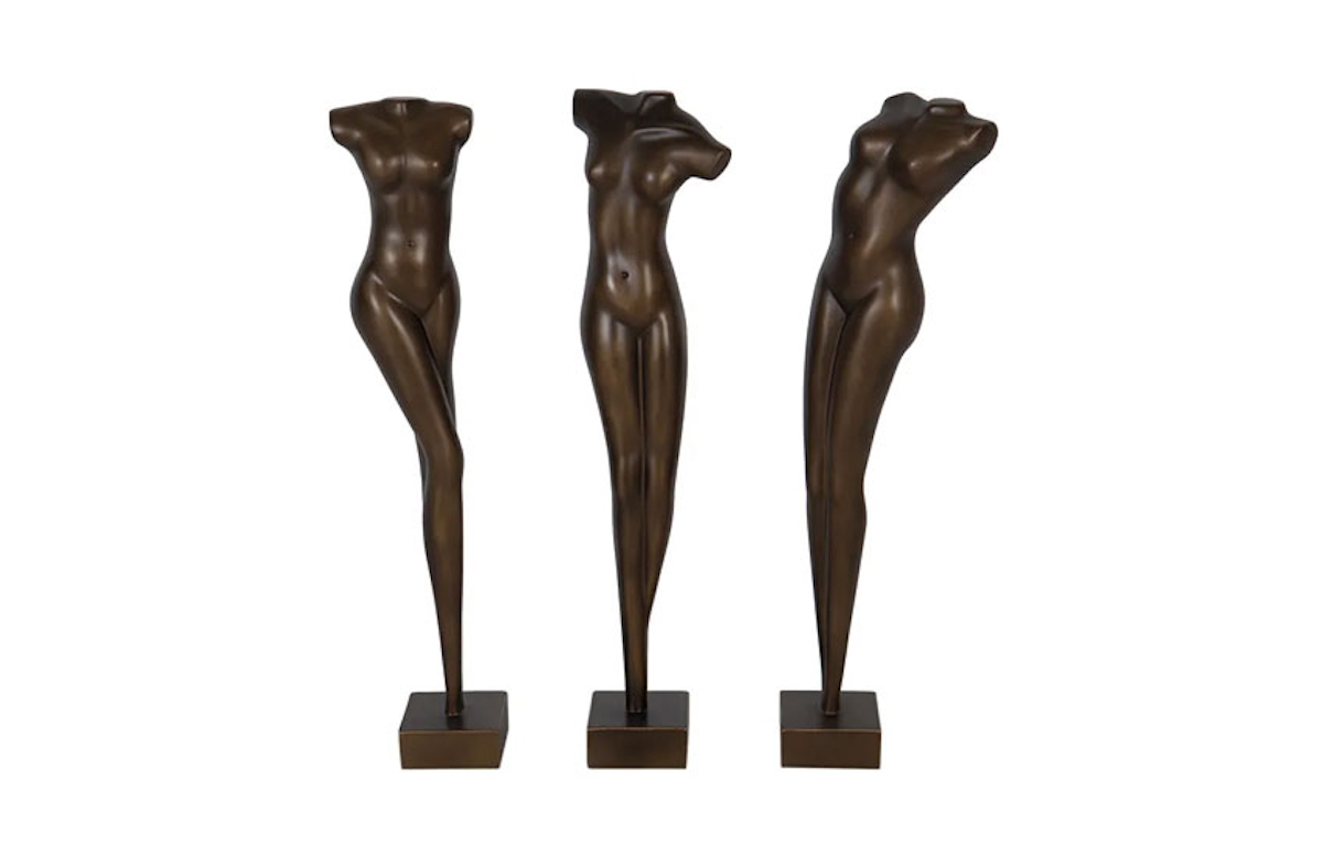 Valentine's Day Gifts for Your Special Someone | LuxDeco.com | Christopher Guy Set of 3 Bronze Muses