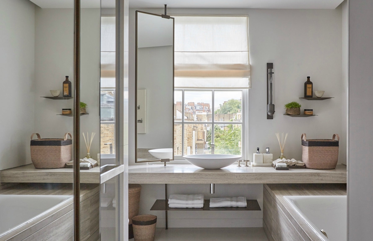 Meet The Designer | Louise Bradley Neutral Bathroom | The Luxurist | LuxDeco.com