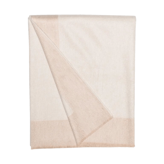 BEGG X CO Alabaster Border Arran Cashmere Throw